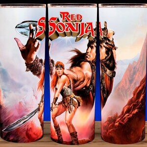 Red Sonja 80s with Conan the Barbarian Cup Mug Tumbler 20oz
